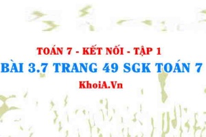 Bài 3.7 trang 49 SGK Toán 7 tập 1 Kết nối tri thức